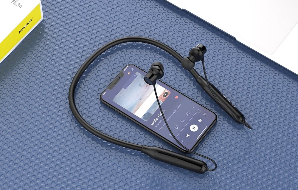Foneng BL34 Neckband Bluetooth Earphone - gadgetkhor